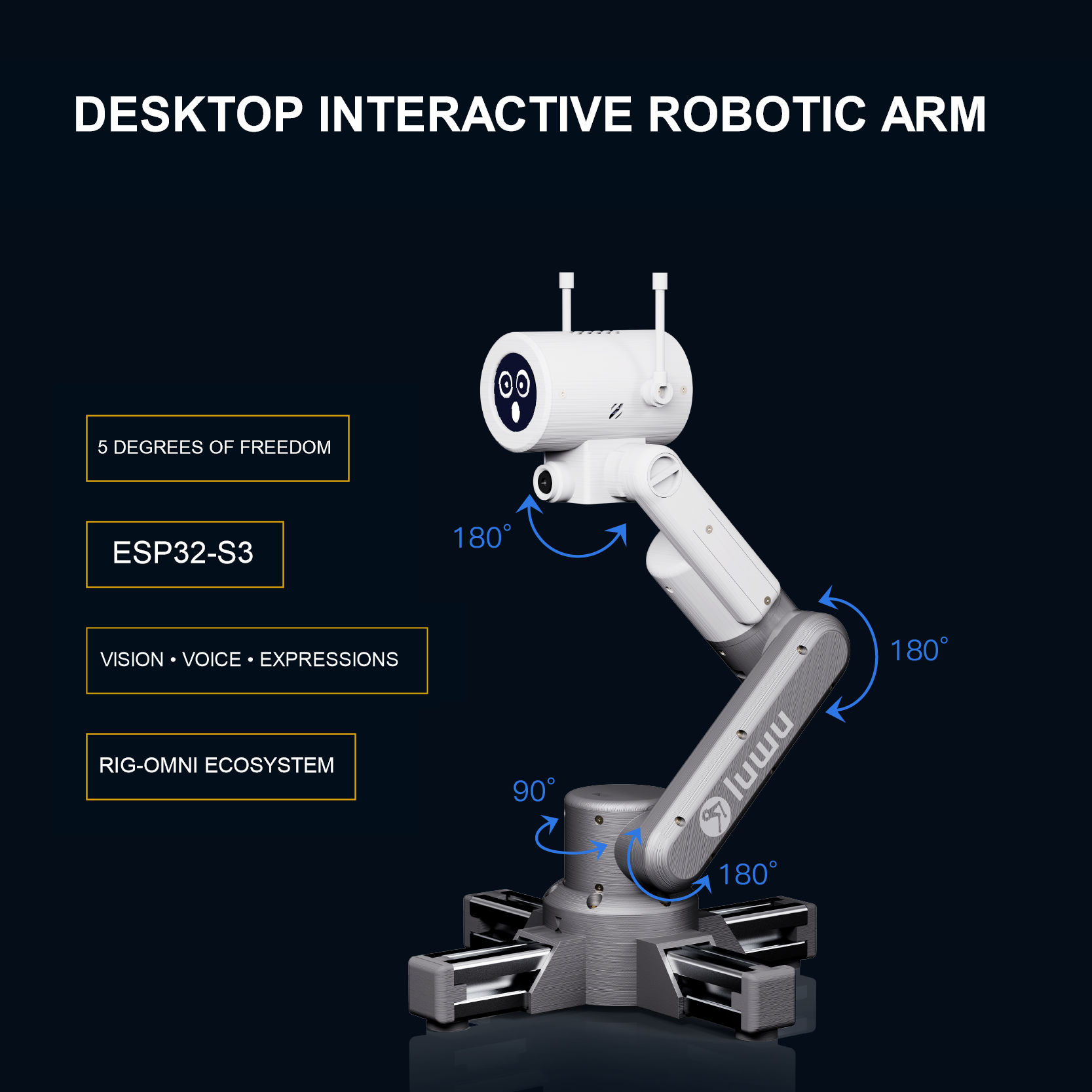 RIG-Arm Programmable Robotic Arm — STEAM Education / RIG Series Universal Research & Secondary-Development Platform