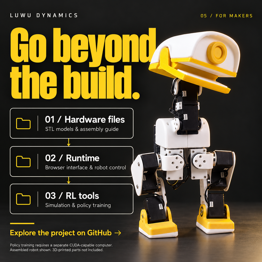 XGO-Duck Biped Robot Electronics Kit (Arduino UNO Q Board NOT Included)
