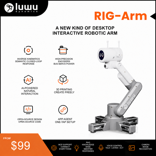 RIG-Arm Programmable Robotic Arm — STEAM Education / RIG Series Universal Research & Secondary-Development Platform
