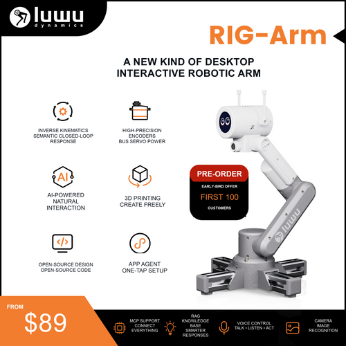 RIG-Arm Programmable Robotic Arm — STEAM Education / RIG Series Universal Research & Secondary-Development Platform