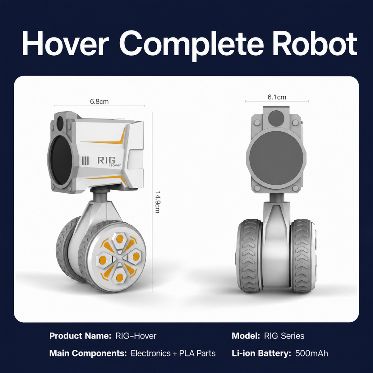 RIG Hover Fully Open-Source 3D-Printed Programmable AI Companion Robot Maker DIY Kit