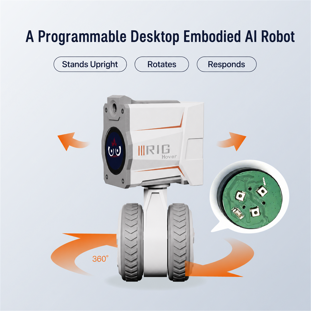 RIG Hover Fully Open-Source 3D-Printed Programmable AI Companion Robot Maker DIY Kit