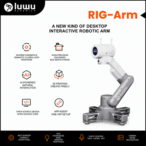 RIG-Arm Programmable Robotic Arm — STEAM Education / RIG Series Universal Research & Secondary-Development Platform
