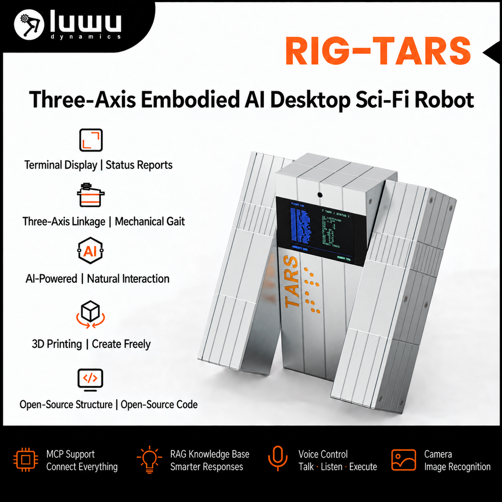 RIG-TARS Fully Open-Source 3D-Printed Programmable AI Companion Robot Maker DIY Kit