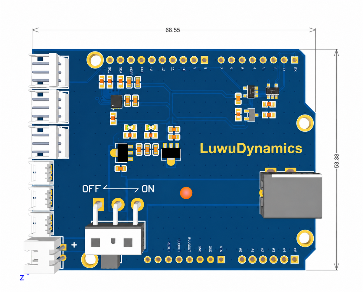Robot Driver Board Designed for Arduino Uno