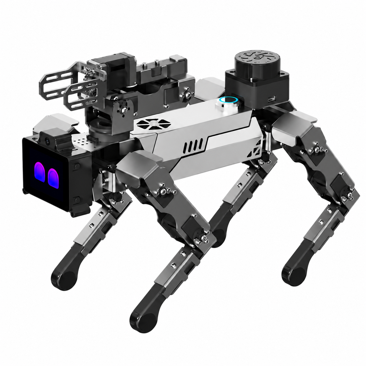 XGO-mini2S with LiDAR AI Robot Dog with Raspberry Pi CM5 & 4-DOF Robotic Arm