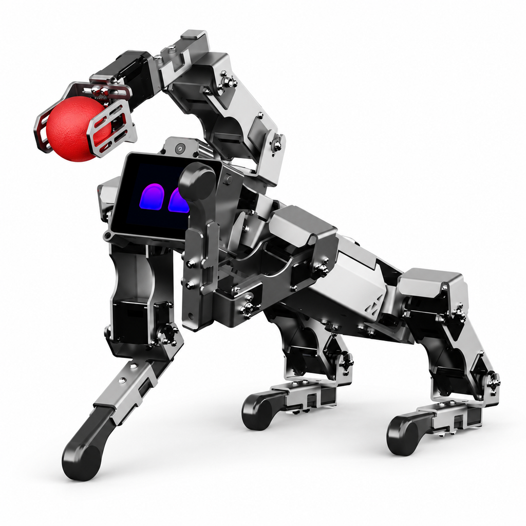 XGO-mini2S with LiDAR AI Robot Dog with Raspberry Pi CM5 & 4-DOF Robotic Arm