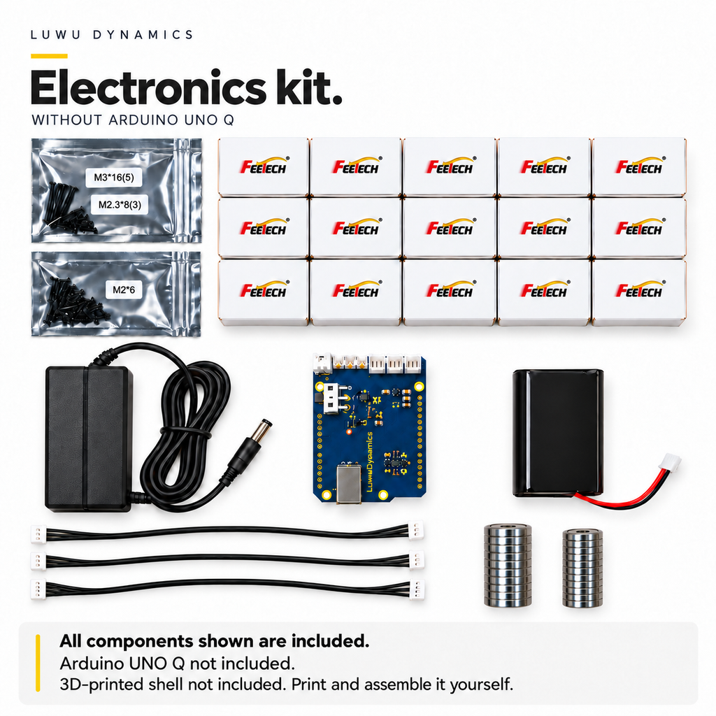 XGO-Duck Biped Robot Electronics Kit (Arduino UNO Q Board NOT Included)