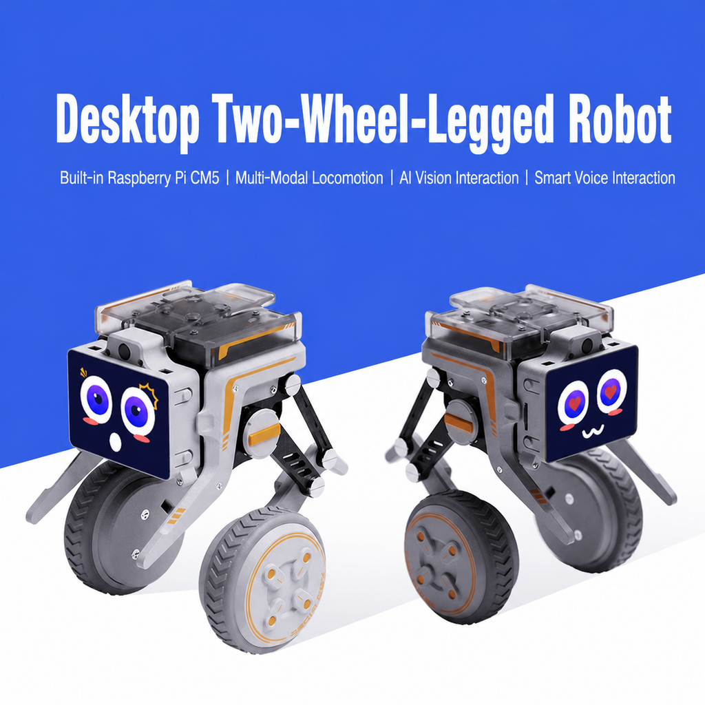 XGO-Rider2, World’s First Desktop Wheel-Legged Robot with AI